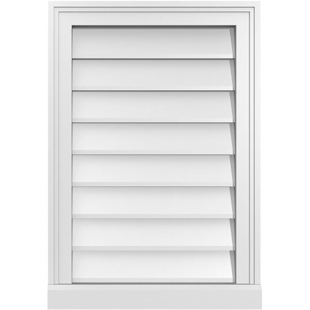 Ekena Millwork Vertical Surface Mount PVC Gable Vent w/ 2"W x 2"H , Brickmould Sill Frame, 18"W x 26"H GVPVE18X2603SN